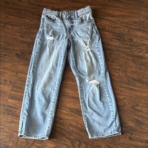 Girl’s Light Blue Distressed Jeans